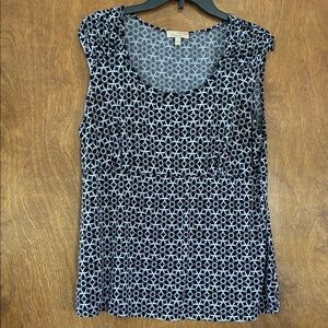 Chaus Black & White Geometric Scoop-Neck Tank Top